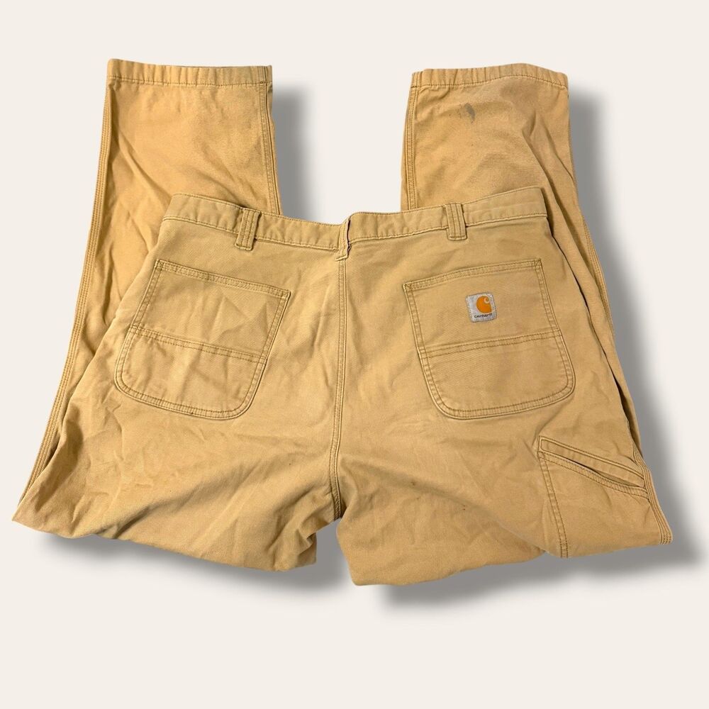 Carhartt Pants Mens 40x32 Rugged Flex Canvas Work Khaki Utility Pocket